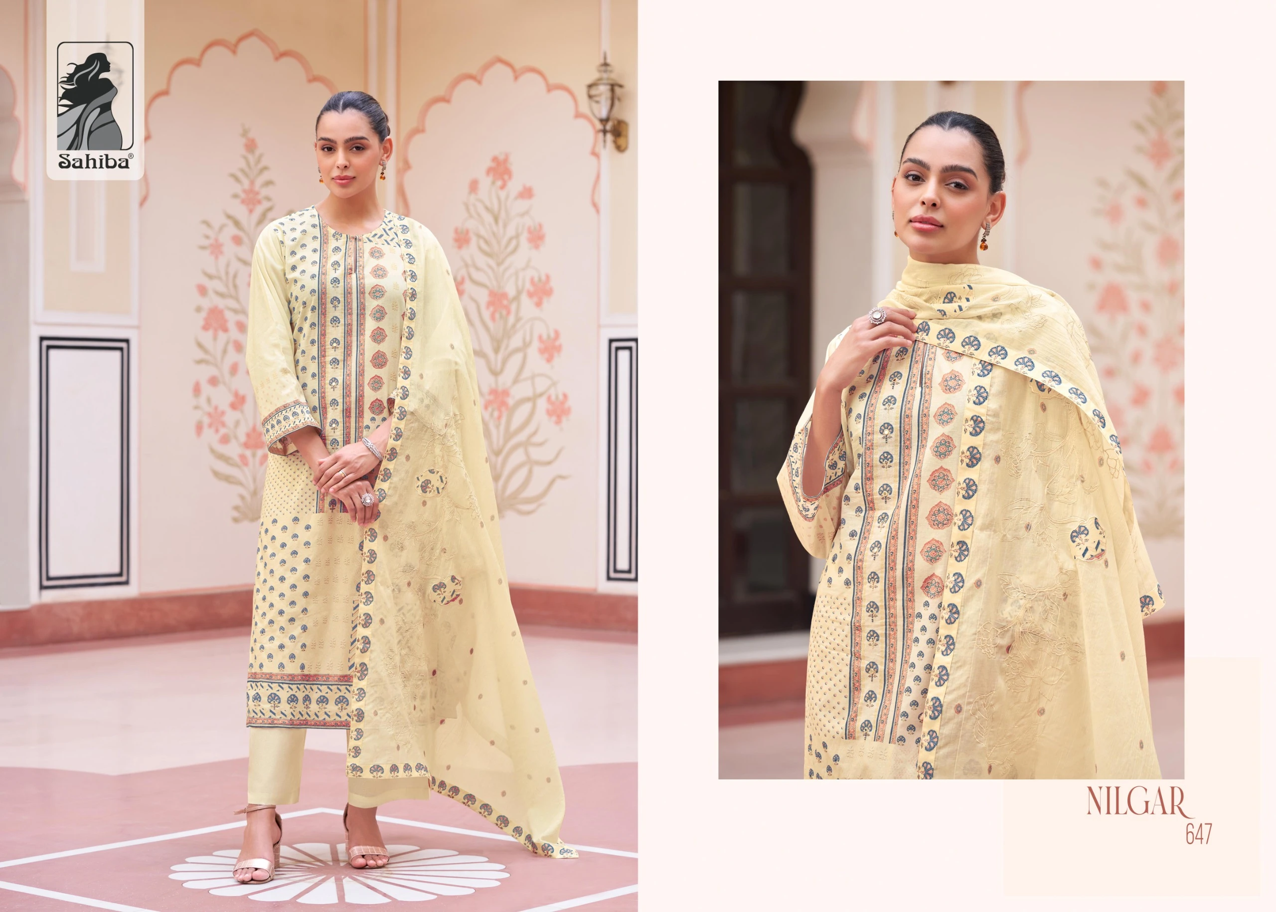Sahiba Nilgar Pure Cotton Lawn Digital Print Wholesale Fancy Salwar Suit Catalog — Wholesale Salwar Suits, MPA wholesale from Surat - Gallery Image 5